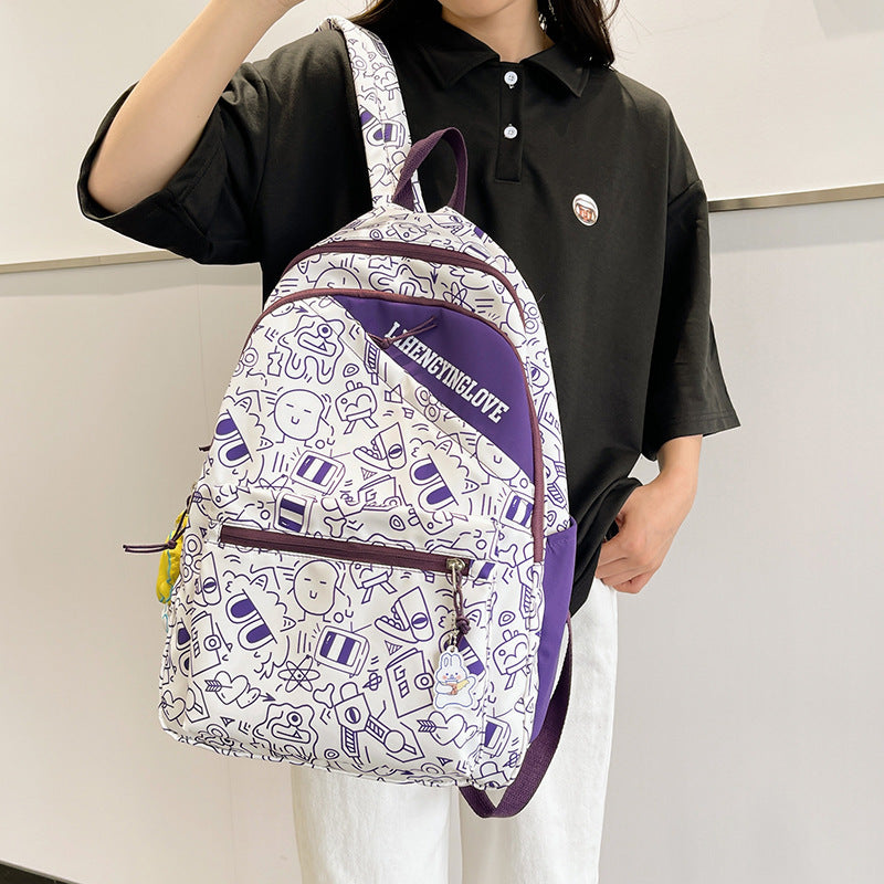 Best Online Shop in Australia - Junior High Girl Graffiti Backpack - Emete store