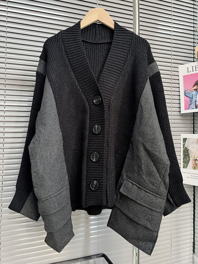 Best Online Shop in Australia - Patchwork Colorblock Knit Sweater - Emete store