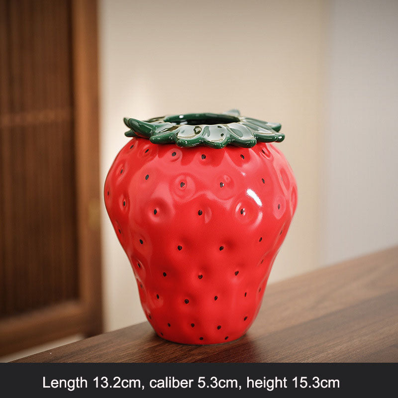 Best Online Shop in Australia - Strawberry Ceramic Vase Decor - Emete store