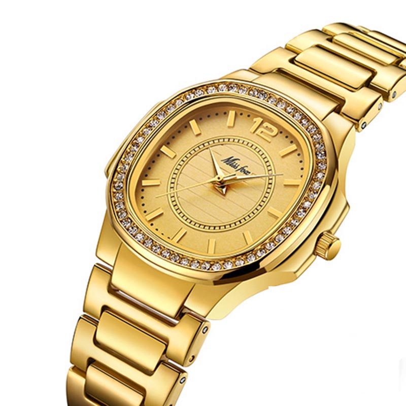 Missfox 2549 Women Watches Women Fashion Watch Geneva Designer Ladies Watch Luxury Brand Diamond Quartz Gold Wrist Watch Gifts For Women - Emete store