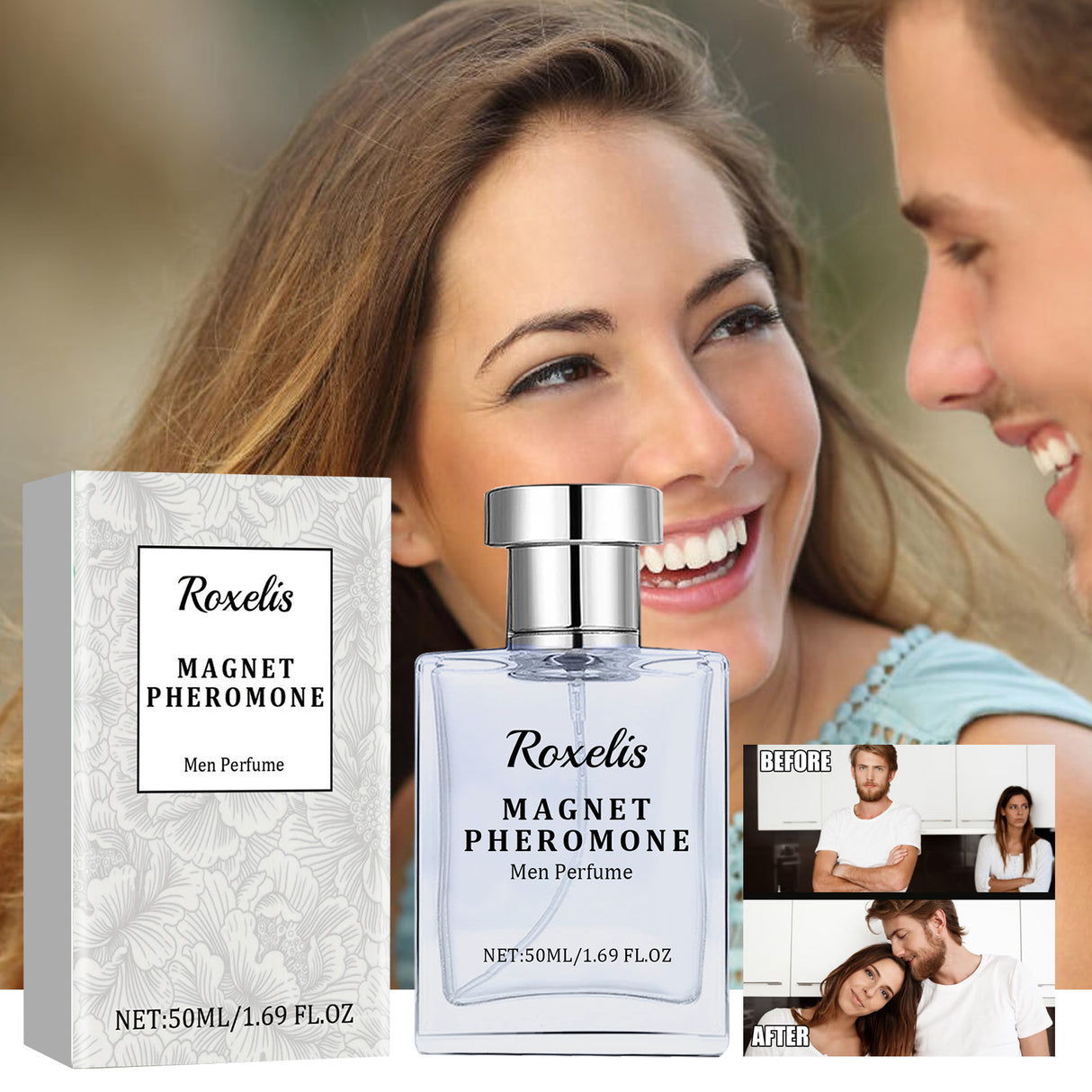 Magnet Pheromone, Lasting Fragrance Elegant Natural Fragrance Not Pungent Men's Charm Dating Perfume - Emete store