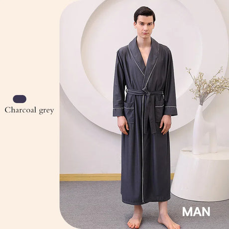 Best Online Shop in Australia - Couples Satin Bathrobe Quick Dry - Emete store