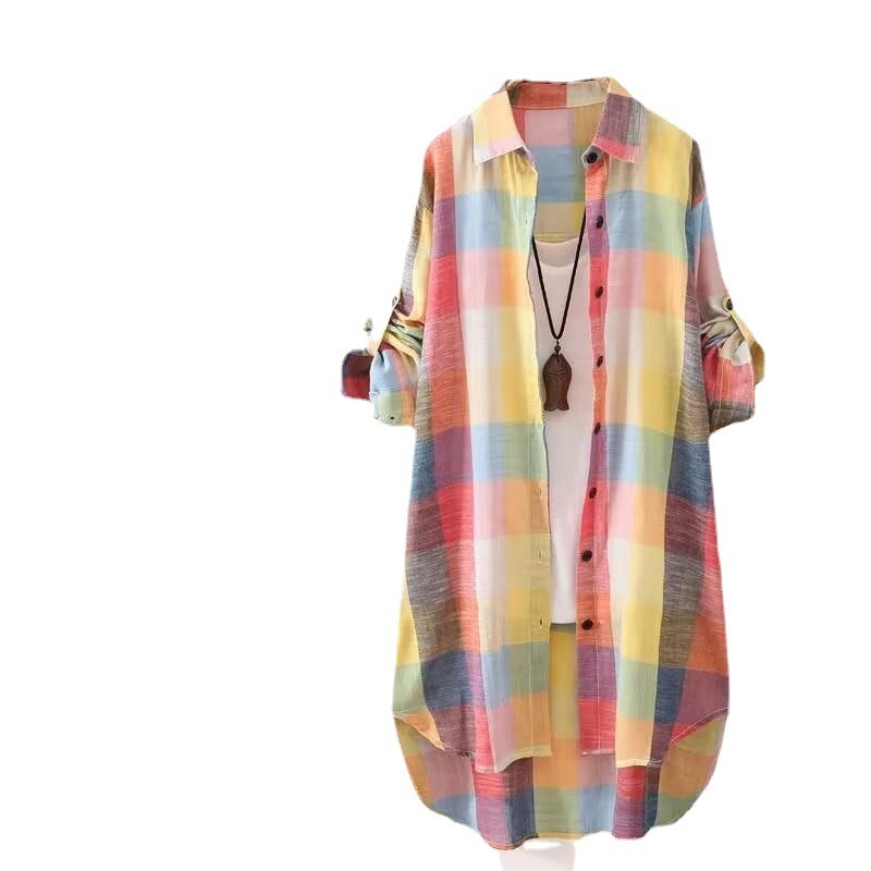 Best Online Shop in Australia - Women’s Plaid Sunscreen Shirt - Emete store