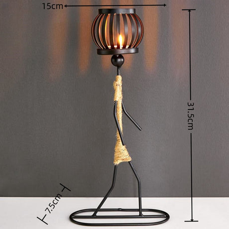 Best Online Shop in Australia - Wrought Iron Candle Holder Art - Emete store