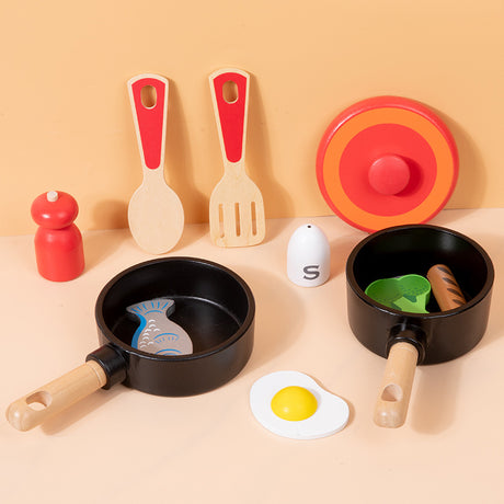Best Online Shop in Australia - Wooden Kids Cooking Pot Set - Emete store