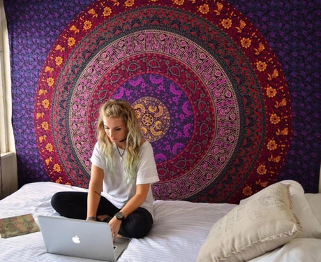 Best Online Shop in Australia - Indian Mandala Tapestry Wall Art - Emete store