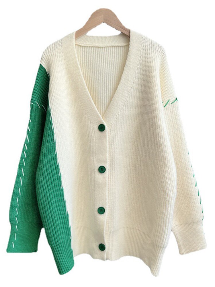 Best Online Shop in Australia - Vintage Colorblock Knit Coat - Emete store