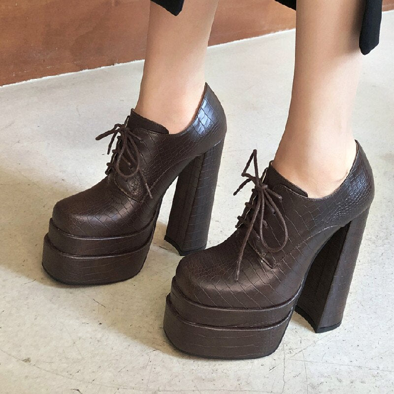 Best Online Shop in Australia - Women Square Toe High Pumps - Emete store