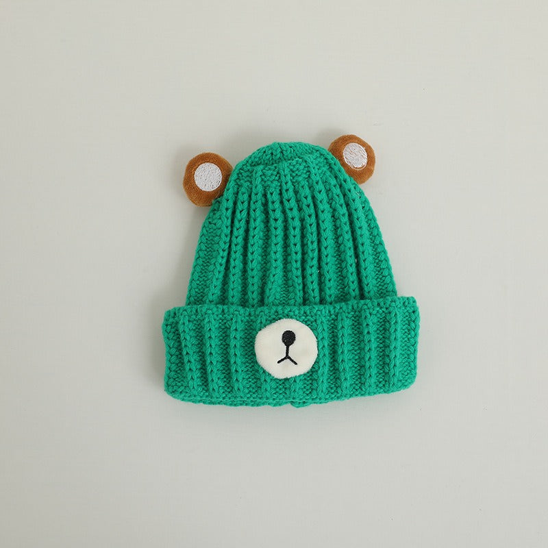 Best Online Shop in Australia - Cute Bear Baby Woolen Hat – Trendy - Emete store