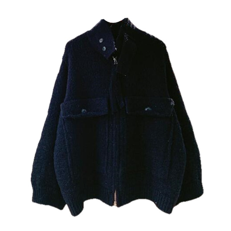 Best Online Shop in Australia - Retro Thick Knit Zipper Cardigan - Emete store