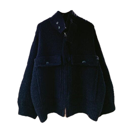 Best Online Shop in Australia - Retro Thick Knit Zipper Cardigan - Emete store