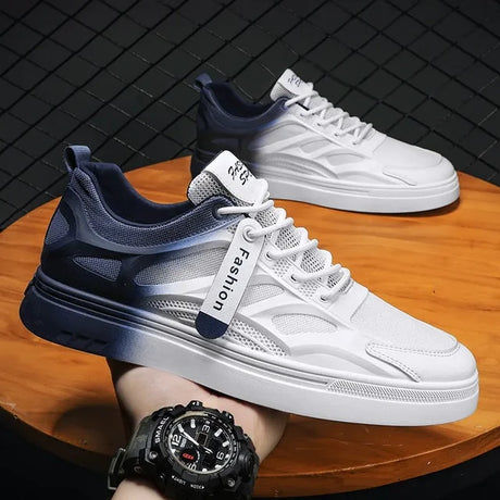 Best Online Shop in Australia - Men’s White Casual Platform Sneakers - Emete store