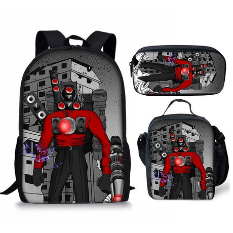 Best Online Shop in Australia - 3PC Skibidi Toilet Man Bag - Emete store