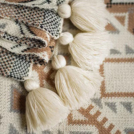Best Online Shop in Australia - Bohemian Cozy Wool Knit Blanket - Emete store