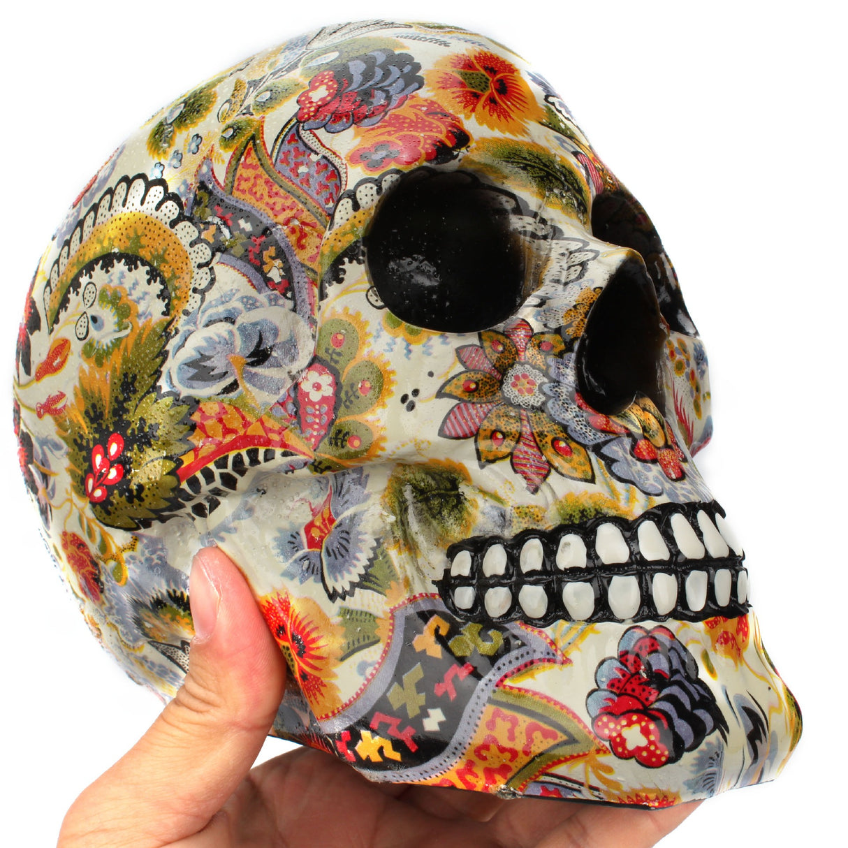 Best Online Shop in Australia - Skull Ornament with Colorful Flowers - Emete store