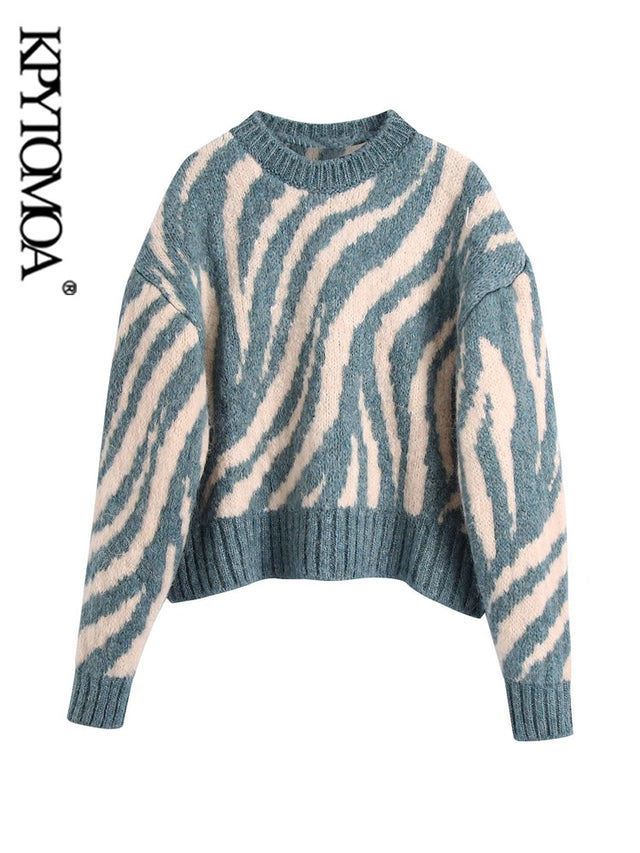 Best Online Shop in Australia - Vintage Jacquard Animal Knit - Emete store