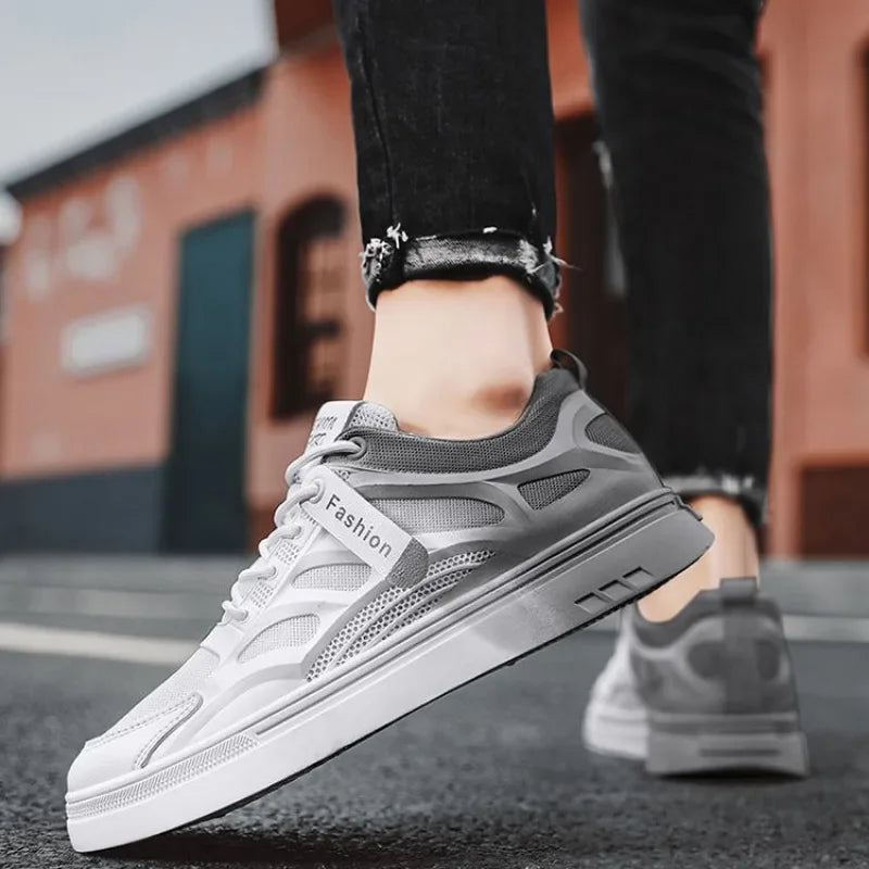 Best Online Shop in Australia - Men’s White Casual Platform Sneakers - Emete store