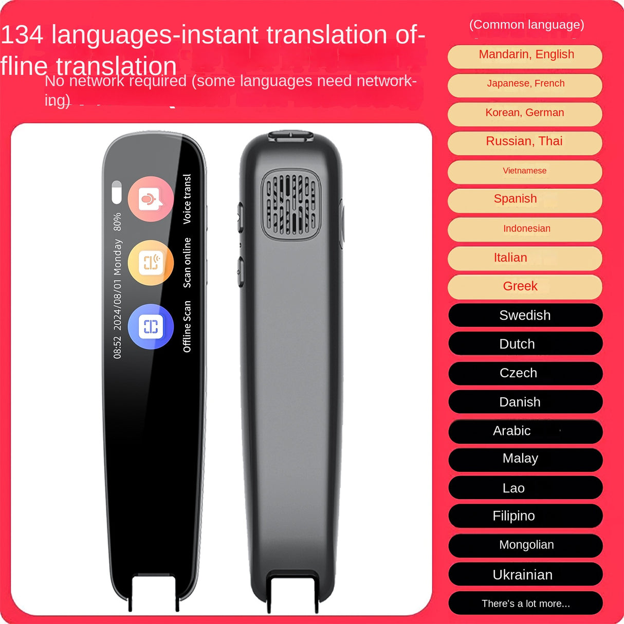 Export Translation Pen Offline Chinese, English, Japanese, Korean, Russian, German, Cantonese, Malay, Southeast Asian Scan Pen - Emete store
