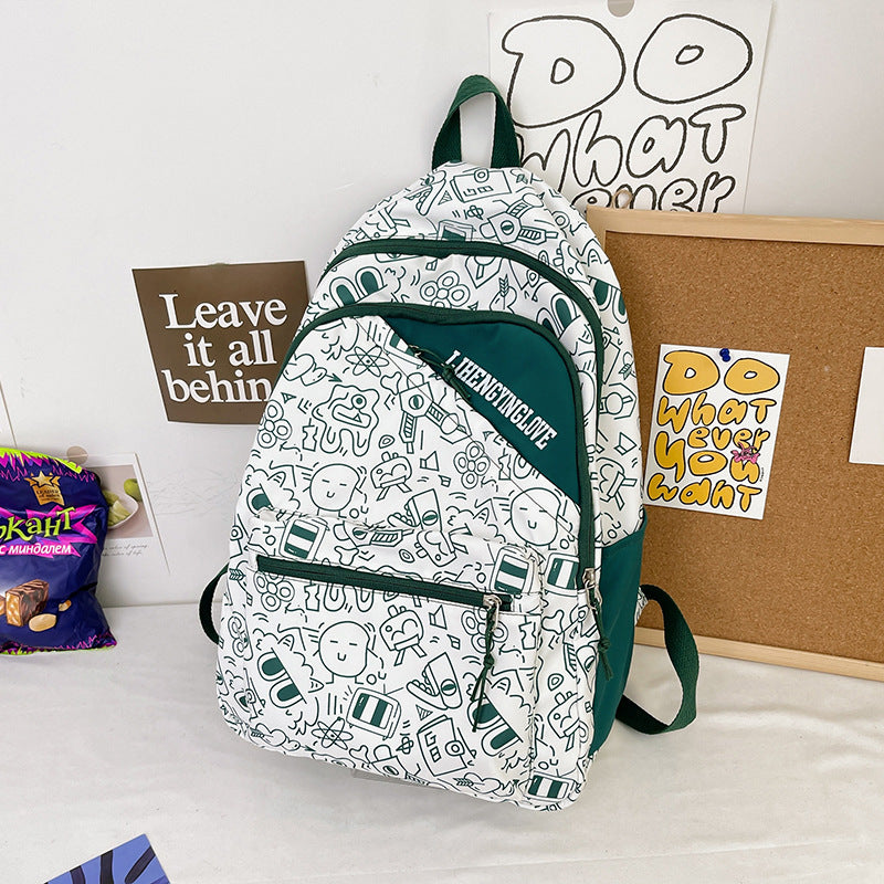 Best Online Shop in Australia - Junior High Girl Graffiti Backpack - Emete store