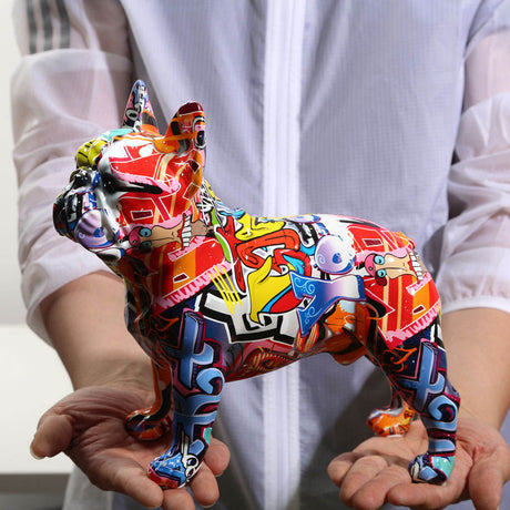 Best Online Shop in Australia - Colorful Bulldog Resin Decor - Emete store