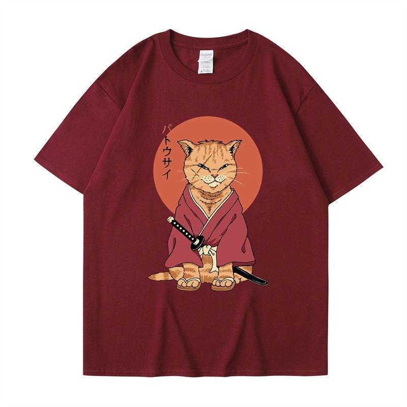 Best Online Shop in Australia - Cute ninja cat T-Shirt, summer style - Emete store