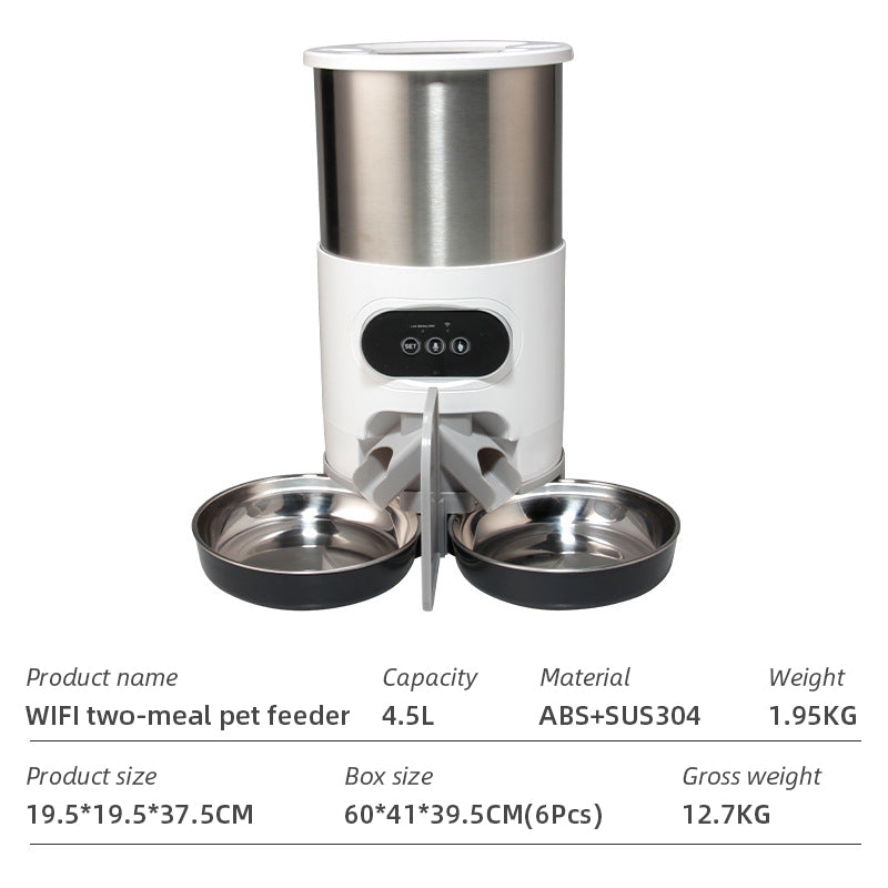 Wifi Smart APP Pet Feeder Household use Microchip Dog Automatic Pet Feeder Automatic Pet Feeder - Emete store