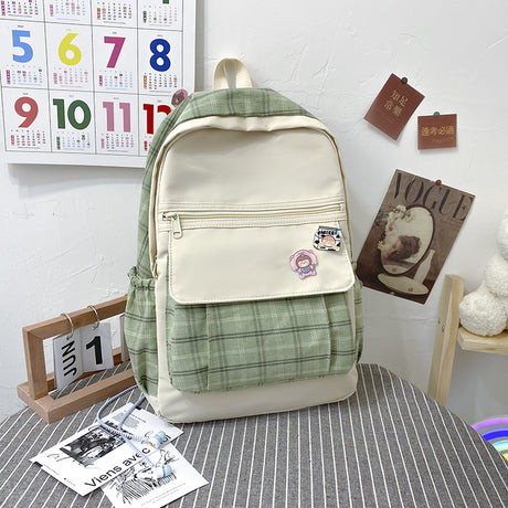 Best Online Shop in Australia - Fresh Plaid Schoolbag for Girls - Emete store