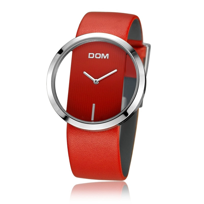 DOM fashion Women Watches Luxury Women Bracelet Quartz twatch for women Quartz Watch wristwatch girl waterproofk genuine leather - Emete store