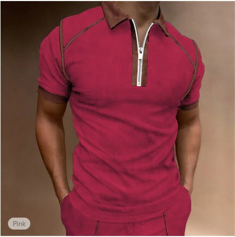 Best Online Shop in Australia - Summer Men Polo Zipper T-Shirt - Emete store