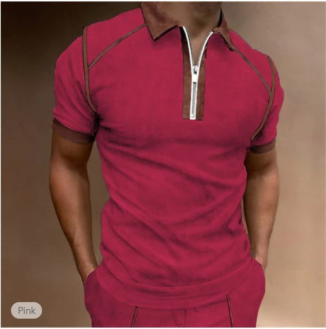 Best Online Shop in Australia - Summer Men Polo Zipper T-Shirt - Emete store