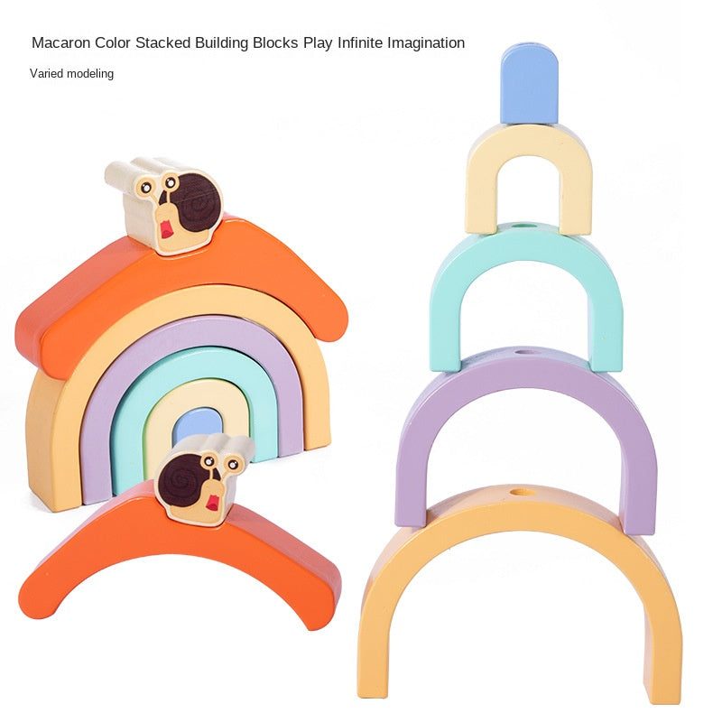 Best Online Shop in Australia - Wooden Rainbow Snail Walker Toy - Emete store