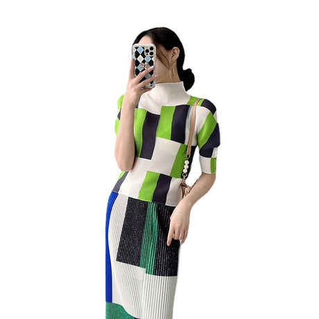 Best Online Shop in Australia - Fluorescent Green Plaid Top - Emete store