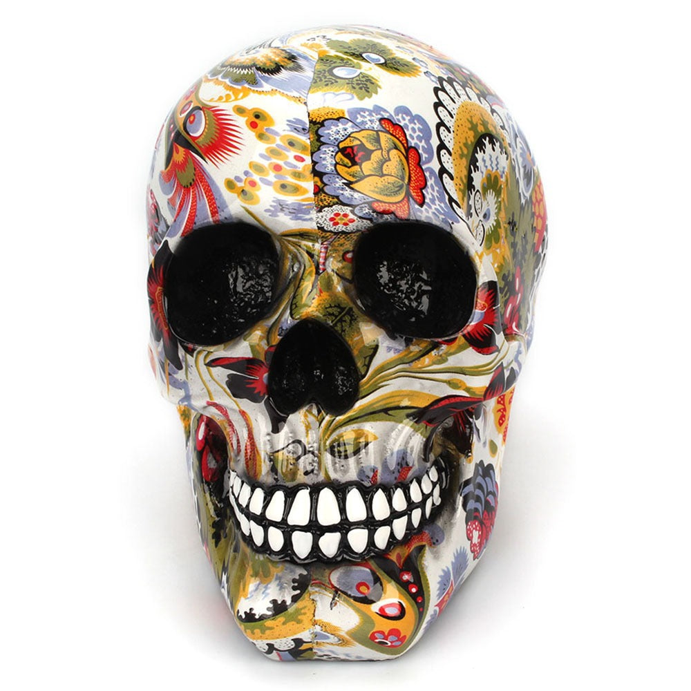 Best Online Shop in Australia - Skull Ornament with Colorful Flowers - Emete store