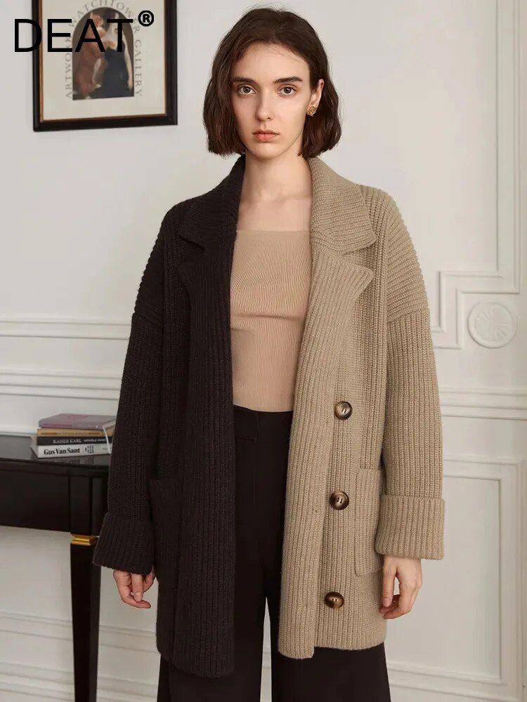 Best Online Shop in Australia - Women’s Colorblock Knit Cardigan - Emete store