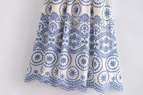 Best Online Shop in Australia - Summer Hollow Embroidered Dress - Emete store