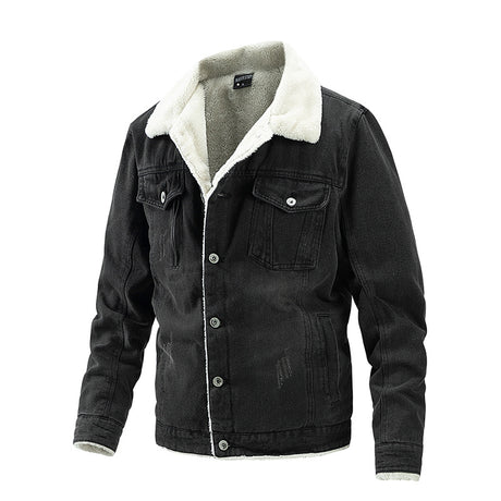 Best Online Shop in Australia - Men's thick velvet denim jacket - Emete store