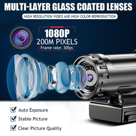 Best Online Shop in Australia - 4K HD Auto Focus USB Webcam - Emete store
