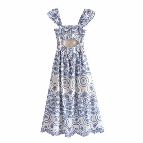 Best Online Shop in Australia - Summer Hollow Embroidered Dress - Emete store