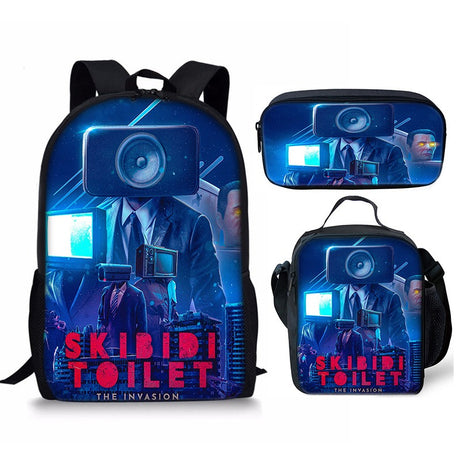 Best Online Shop in Australia - 3PC Skibidi Toilet Man Bag - Emete store