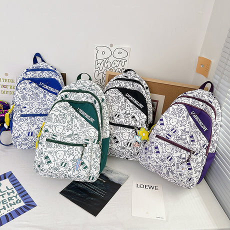 Best Online Shop in Australia - Junior High Girl Graffiti Backpack - Emete store