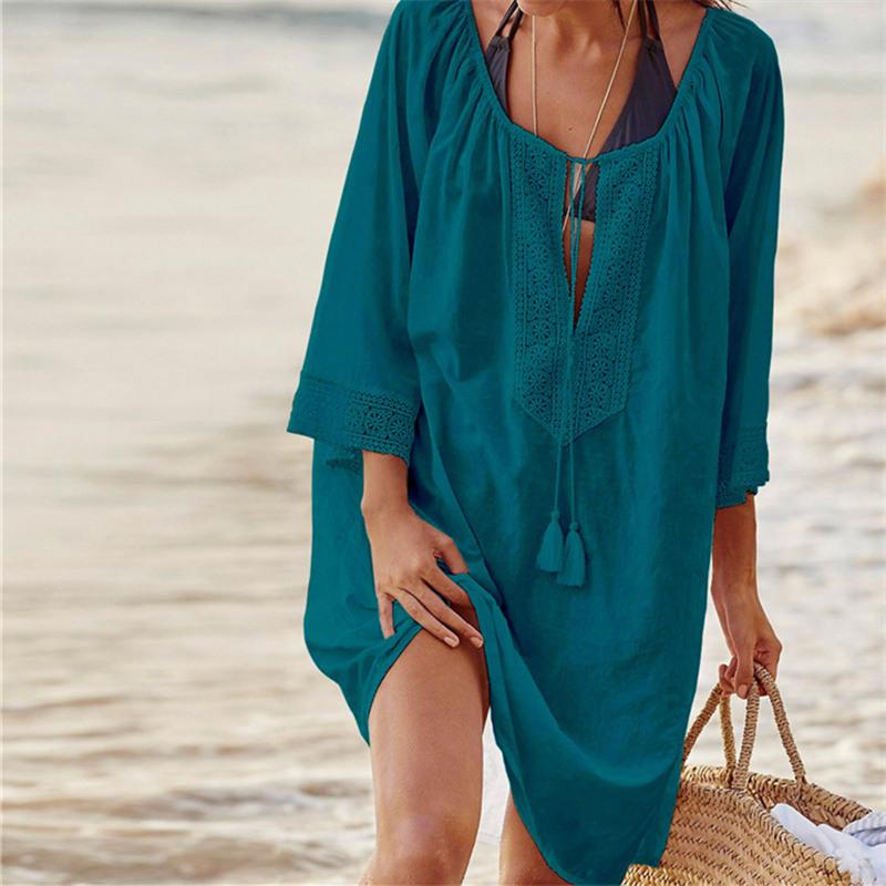Best Online Shop in Australia - Beach Cotton Tunic Cover-Up - Emete store