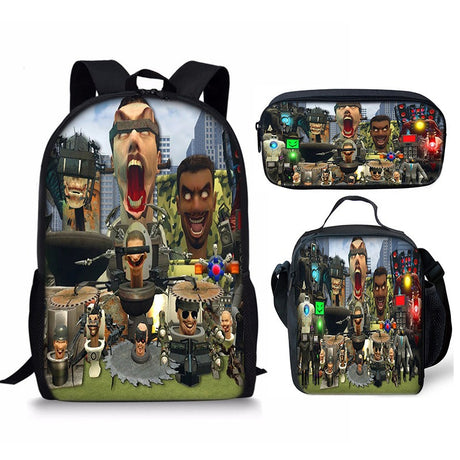 Best Online Shop in Australia - 3PC Skibidi Toilet Man Bag - Emete store