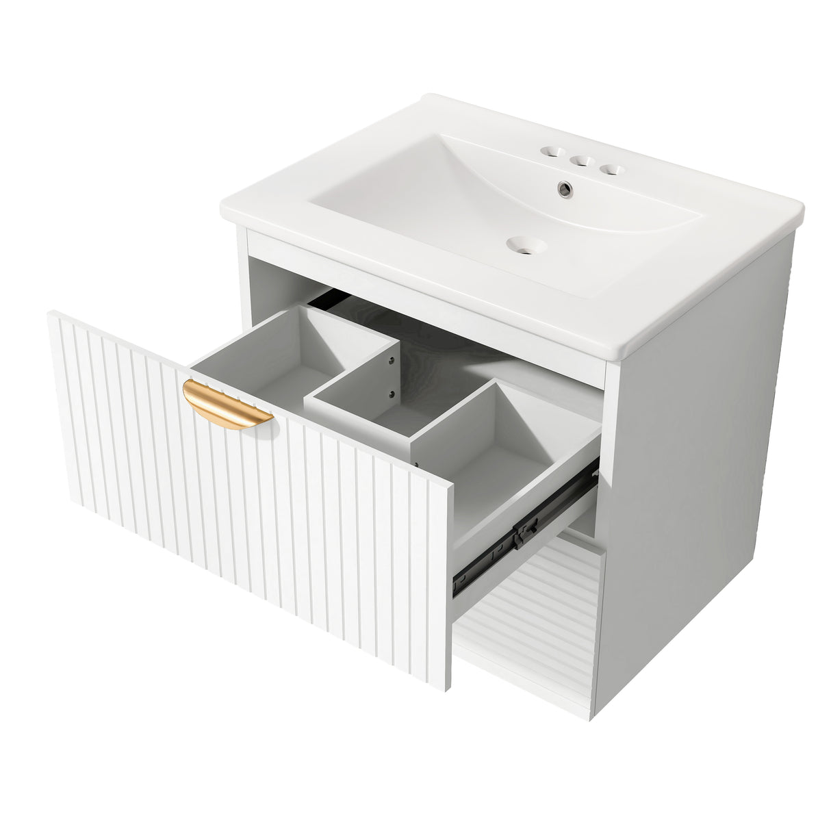 Best Online Shop in Australia - Modern 24" White Bathroom Vanity - Emete store