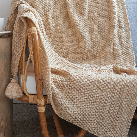 Best Online Shop in Australia - Cozy Tassel Wool Knitted Blanket - Emete store