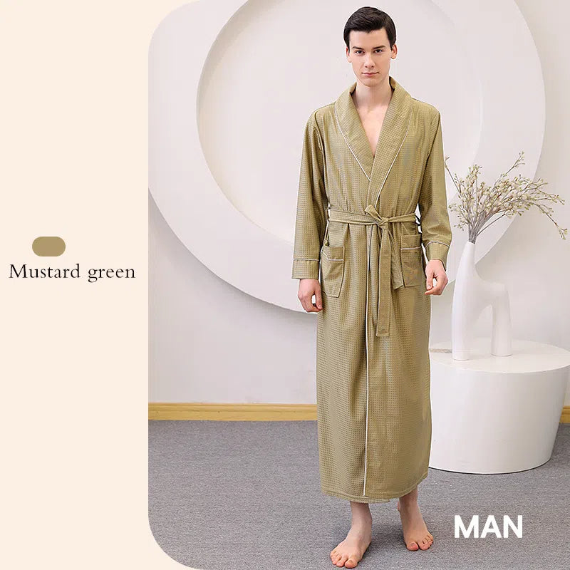 Best Online Shop in Australia - Couples Satin Bathrobe Quick Dry - Emete store