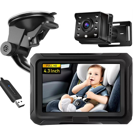 Best Online Shop in Australia - 4.3" HD Car Baby Monitor Mirror - Emete store