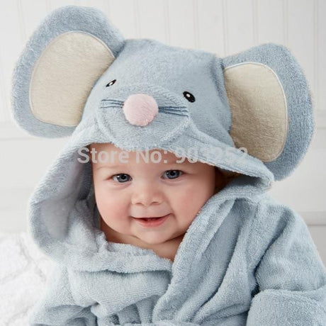 Best Online Shop in Australia - Cartoon Baby Hooded Bathrobe - Emete store
