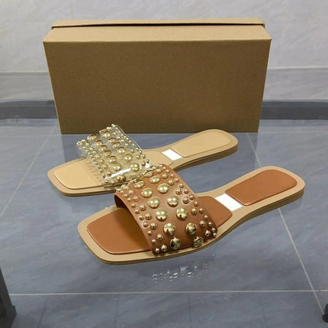 Best Online Shop in Australia - Square Toe Transparent Sandals - Emete store