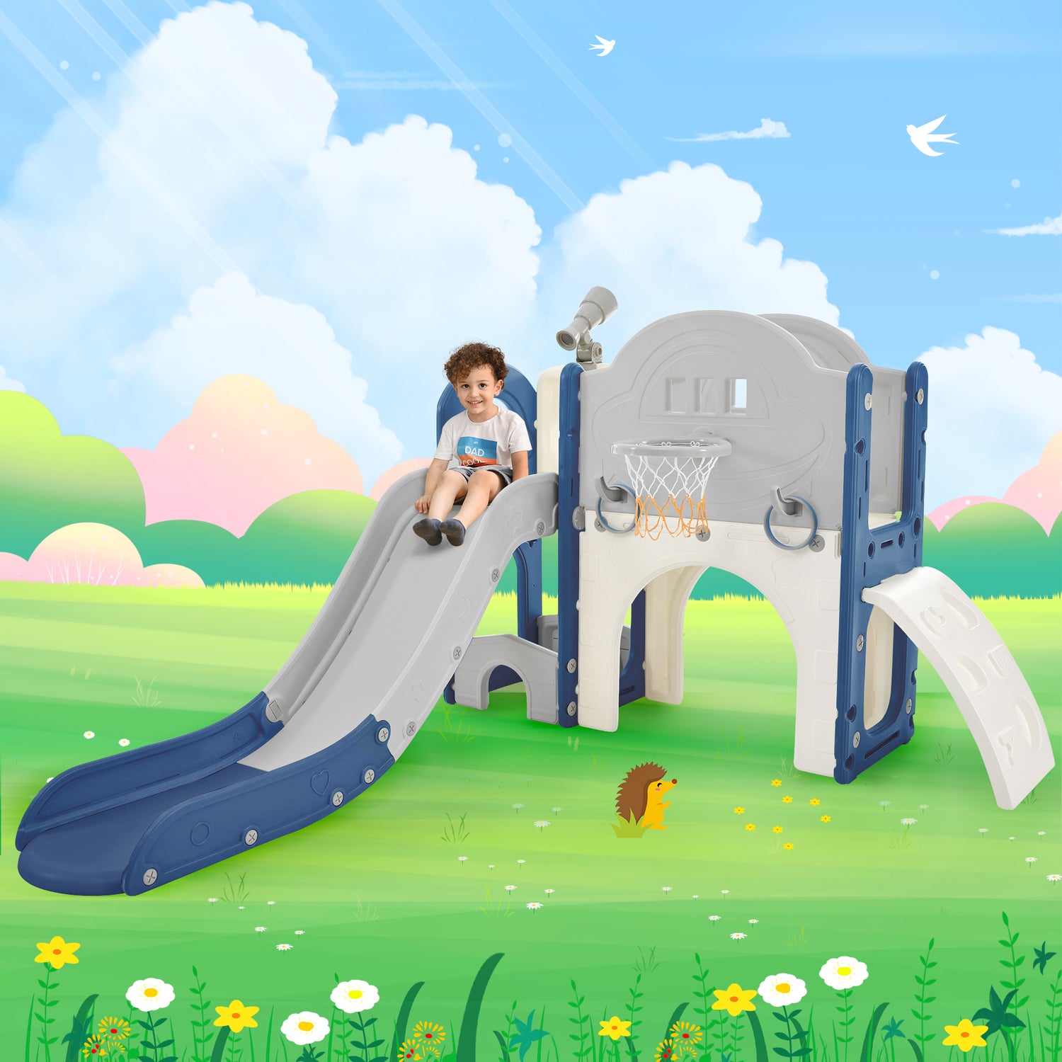Best Online Shop in Australia - 7-in-1 Kids Space Slide Set - Emete store
