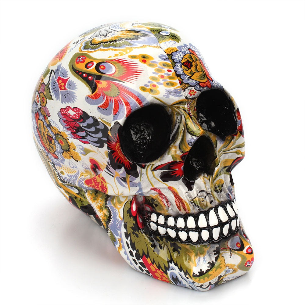 Best Online Shop in Australia - Skull Ornament with Colorful Flowers - Emete store